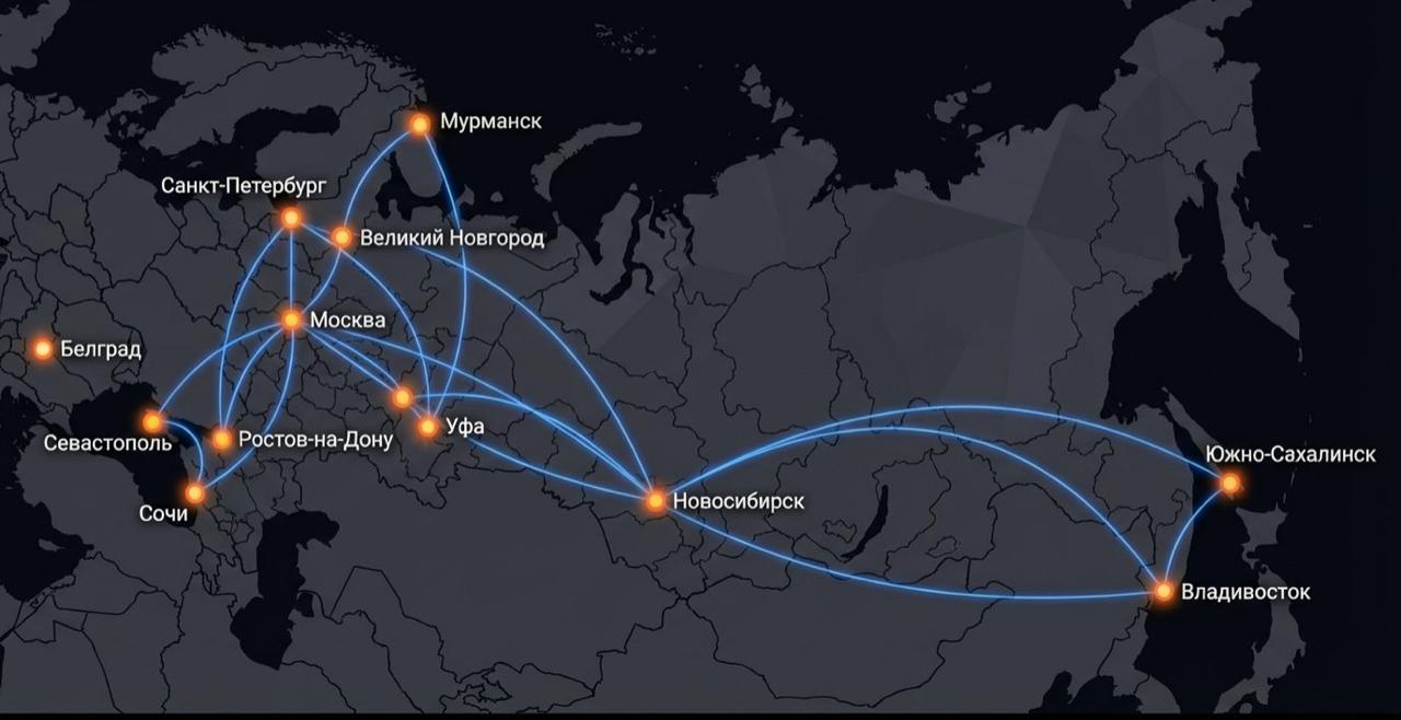 География выступлений: от Мурманска до Южно-Сахалинска, Белград